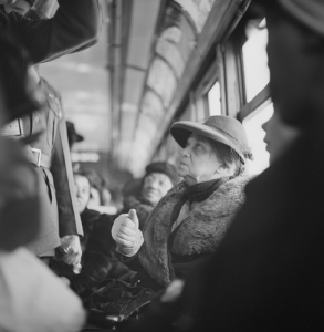 A woman riding a streetcar in the nation's capital in 1943. (Photo by Esther Bubley/U.S. Farm Security Administration via Library of Congress >>)